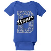 Dragons Mascot School Sports Spirit Games Day Sport Fan Team Baby Bodysuit