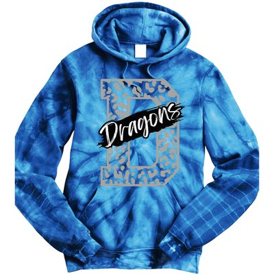 Dragons Mascot School Sports Spirit Games Day Sport Fan Team Tie Dye Hoodie