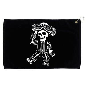 Drunk Mariachi Skeleton Grommeted Golf Towel