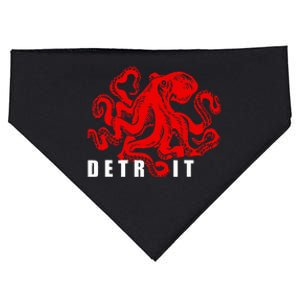 Detroit Michigan Souvenir Octopus Kraken Detroit USA-Made Doggie Bandana