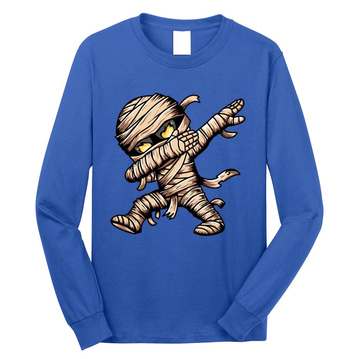 Dabbing Mummy Spooky Dab Dancing Halloween Cool Gift Long Sleeve Shirt