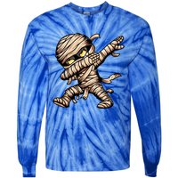 Dabbing Mummy Spooky Dab Dancing Halloween Cool Gift Tie-Dye Long Sleeve Shirt