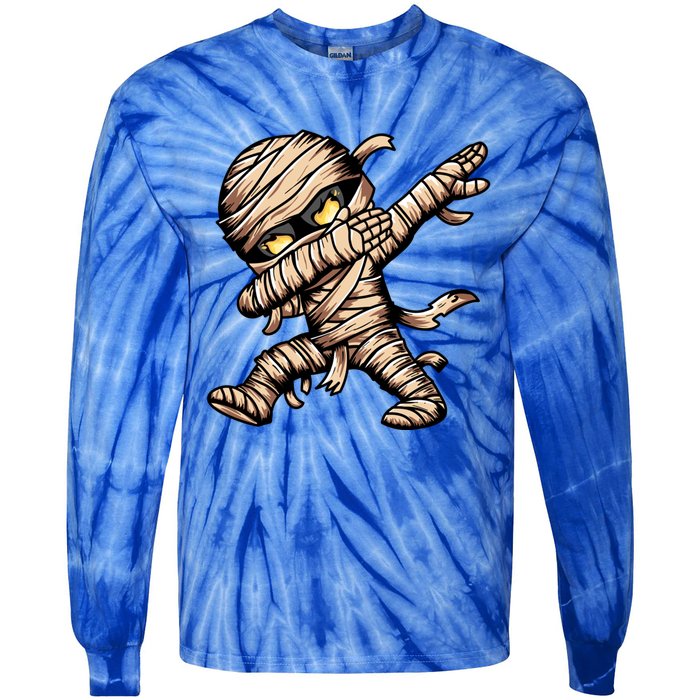 Dabbing Mummy Spooky Dab Dancing Halloween Cool Gift Tie-Dye Long Sleeve Shirt