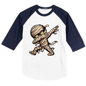 Dabbing Mummy Spooky Dab Dancing Halloween Cool Gift Baseball Sleeve Shirt