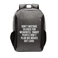 Don’t Mistake Silence For Weakness Smart People Vector Backpack