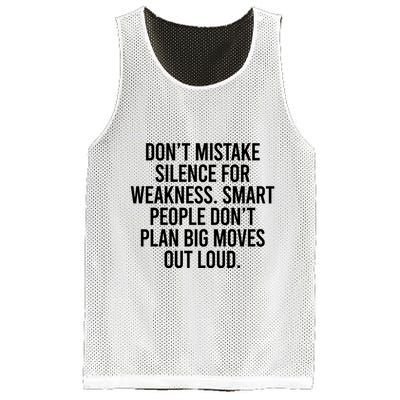 Don’t Mistake Silence For Weakness Smart People Mesh Reversible Basketball Jersey Tank