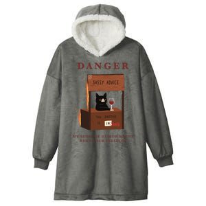 Danger My Sense Of Humor Might Hurt Your Feelings Hooded Wearable Blanket