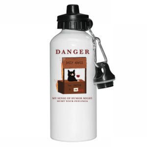 Danger My Sense Of Humor Might Hurt Your Feelings Aluminum Water Bottle