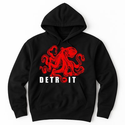 Detroit Michigan Souvenir Octopus Kraken Hoodie