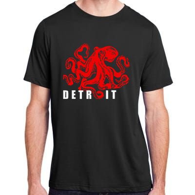 Detroit Michigan Souvenir Octopus Kraken Adult ChromaSoft Performance T-Shirt