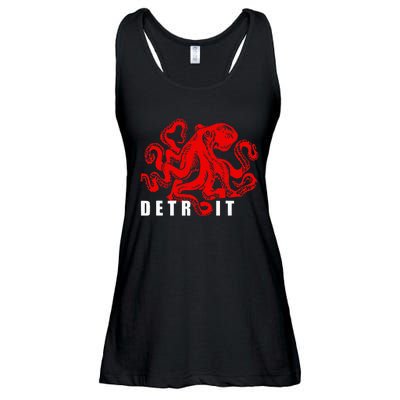 Detroit Michigan Souvenir Octopus Kraken Ladies Essential Flowy Tank