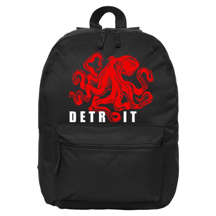 Detroit Michigan Souvenir Octopus Kraken 16 in Basic Backpack