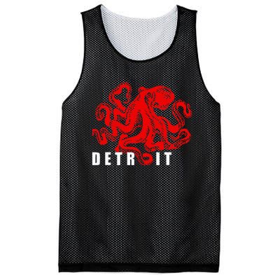 Detroit Michigan Souvenir Octopus Kraken Mesh Reversible Basketball Jersey Tank