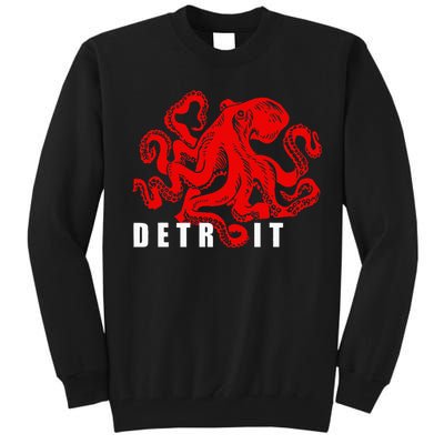 Detroit Michigan Souvenir Octopus Kraken Tall Sweatshirt