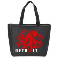 Detroit Michigan Souvenir Octopus Kraken Zip Tote Bag