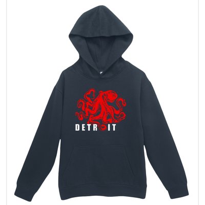 Detroit Michigan Souvenir Octopus Kraken Urban Pullover Hoodie