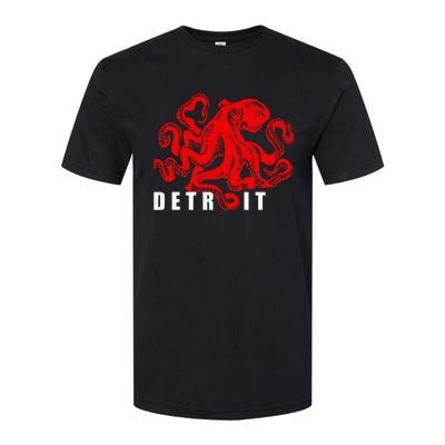 Detroit Michigan Souvenir Octopus Kraken Softstyle CVC T-Shirt