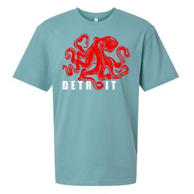 Detroit Michigan Souvenir Octopus Kraken Sueded Cloud Jersey T-Shirt