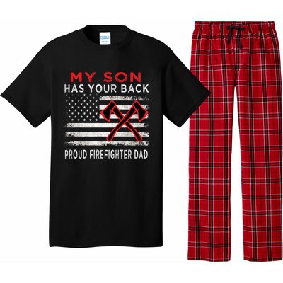 Distressed My Son Has Your Proud Firefighter Dad Gift Pajama Set