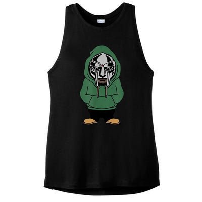 Doom Mask Super Villain All Caps Rap Ladies PosiCharge Tri-Blend Wicking Tank