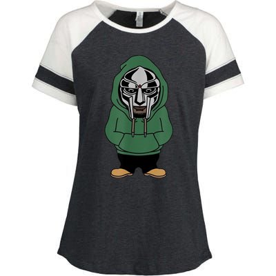 Doom Mask Super Villain All Caps Rap Enza Ladies Jersey Colorblock Tee