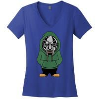 Doom Mask Super Villain All Caps Rap Women's V-Neck T-Shirt