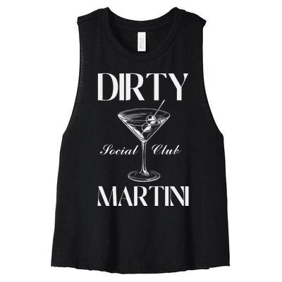 Dirty Martini Social Club Bachelorette Party Group Fun Women's Racerback Cropped Tank