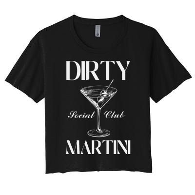 Dirty Martini Social Club Bachelorette Party Group Fun Women's Crop Top Tee