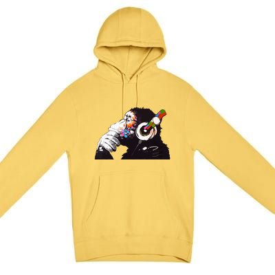 Dj Monkey Thinker Premium Pullover Hoodie