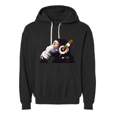 Dj Monkey Thinker Garment-Dyed Fleece Hoodie