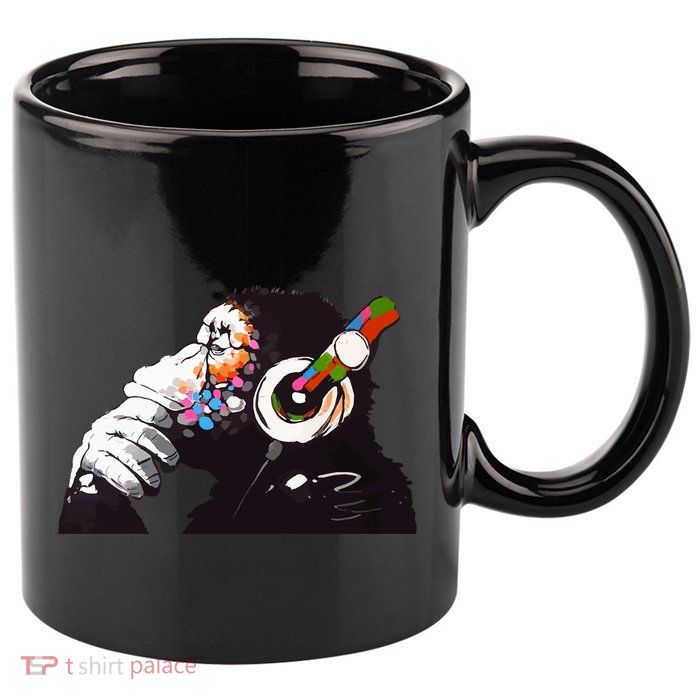 Dj Monkey Thinker 11oz C Handle Ceramic Mug