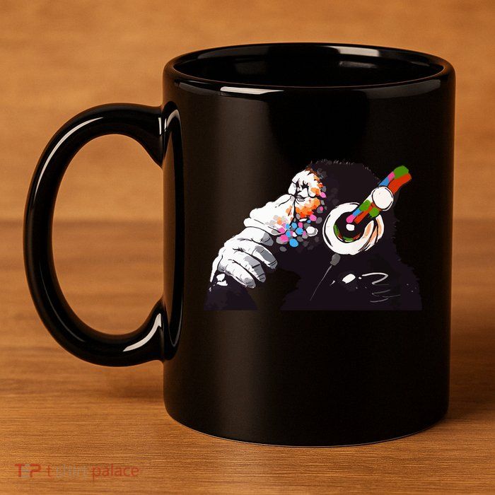 Dj Monkey Thinker 11oz C Handle Ceramic Mug