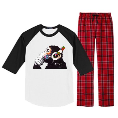 Dj Monkey Thinker Raglan Sleeve Pajama Set