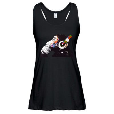 Dj Monkey Thinker Ladies Essential Flowy Tank