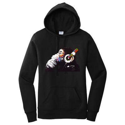 Dj Monkey Thinker Women's Pullover Hoodie