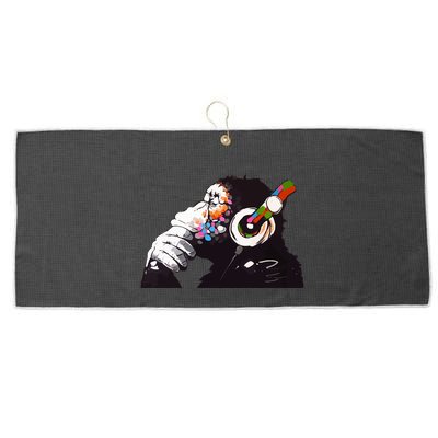 Dj Monkey Thinker Large Microfiber Waffle Golf Towel