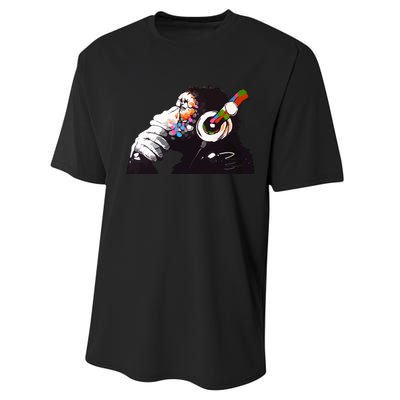 Dj Monkey Thinker Performance Sprint T-Shirt