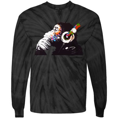 Dj Monkey Thinker Tie-Dye Long Sleeve Shirt