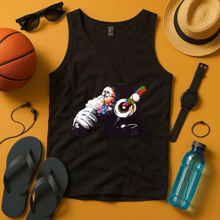 Dj Monkey Thinker Tank Top