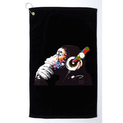 Dj Monkey Thinker Golf Towel