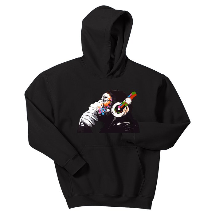 Dj Monkey Thinker Kids Hoodie