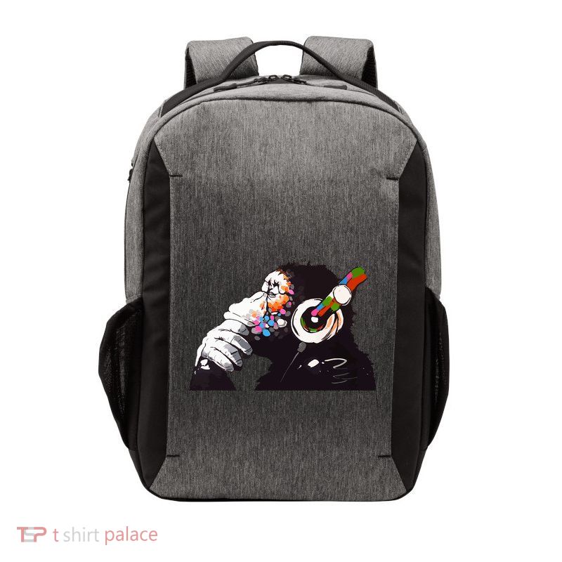 Dj Monkey Thinker Vector Backpack