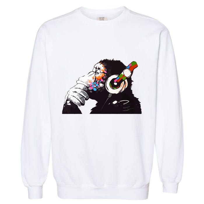 Dj Monkey Thinker Garment-Dyed Sweatshirt