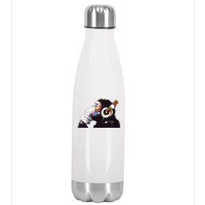 Dj Monkey Thinker Stainless Steel Insulated Water Bottle