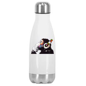 Dj Monkey Thinker Stainless Steel Insulated Water Bottle