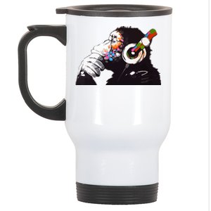 Dj Monkey Thinker Stainless Steel Travel Mug