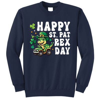 Dino Monster Truck Happy St Pat Rex Day St Patricks Day Cool Gift Tall Sweatshirt