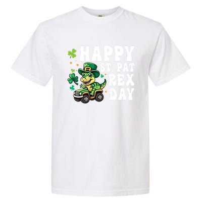 Dino Monster Truck Happy St Pat Rex Day St Patricks Day Cool Gift Garment-Dyed Heavyweight T-Shirt