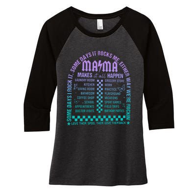 Das Mama T.O.U.R Women's Tri-Blend 3/4-Sleeve Raglan Shirt