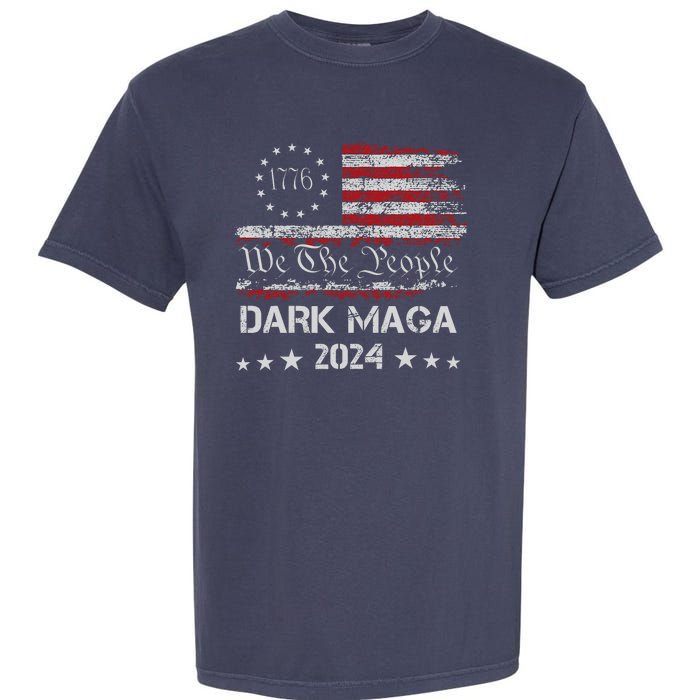 Dark Maga Trump 2024 Us Flag Vintage President Campaign Garment-Dyed Heavyweight T-Shirt